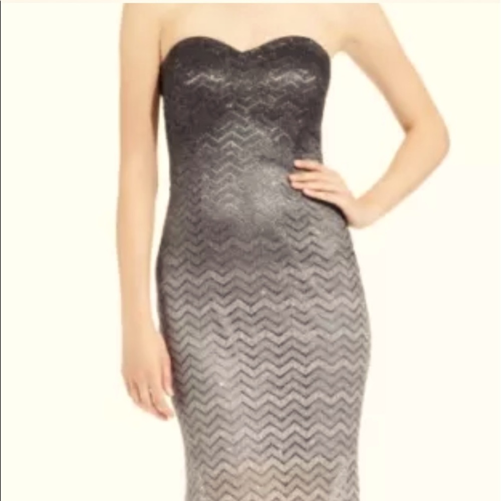 Stunning ombré sparkling dress betsy and adam